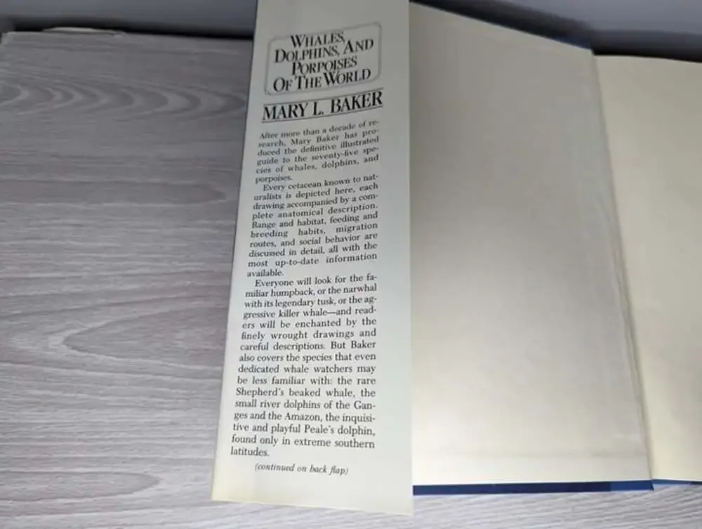 Vintage 1987 Whales, Dolphins and Porpoises of the World Hardcover Book